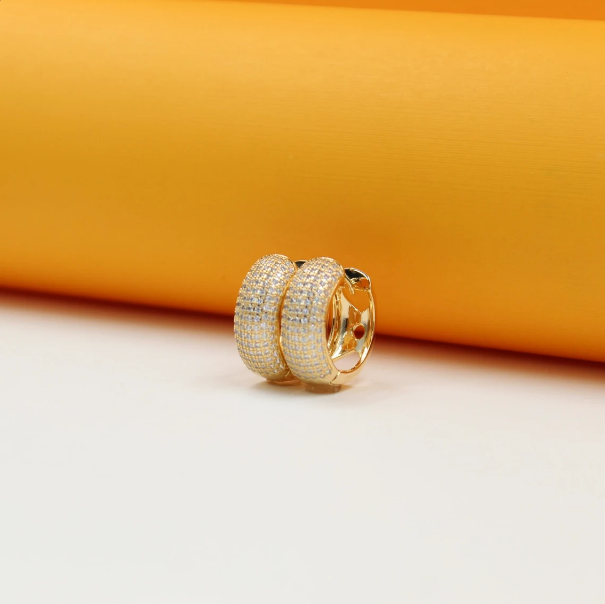 Zirconia Thick Huggies For 18K Gold (L295)
